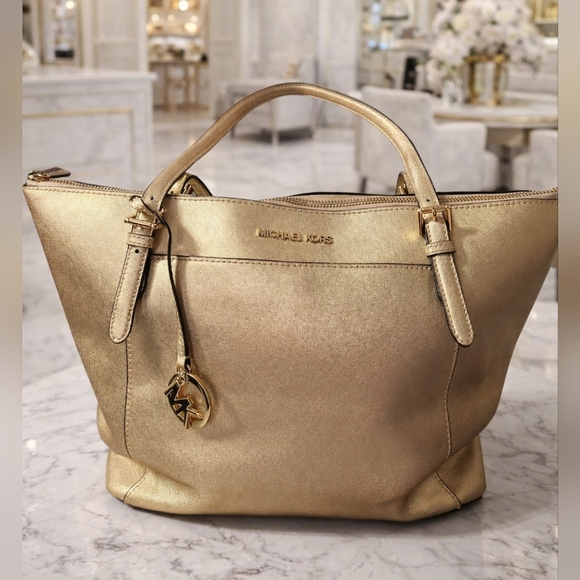 Michael Kors Handbags - Michael Kors Metallic Gold Tote Bag